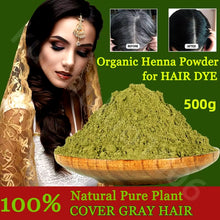 Load image into Gallery viewer, Natural Pure Plant Henna Powder Hair Dye to Cover White Hair Nourishing and Haircare Brown Black Indigo Powder Original