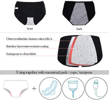 Load image into Gallery viewer, Menstrual Period Panties Women Cotton Leak Proof Underwear Period Panties Health Seamless Female Briefs in the High Waist Warm