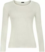 Load image into Gallery viewer, Womens Ladies Long Sleeve Stretch Plain Scoop Neck T Shirt Top Assorted 8-26