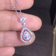 Load image into Gallery viewer, 925 Silver Necklace Pendant Women Gorgeous Cubic Zircon Women Jewelry