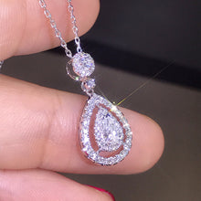Load image into Gallery viewer, 925 Silver Necklace Pendant Women Gorgeous Cubic Zircon Women Jewelry