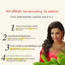Load image into Gallery viewer, Natural Pure Plant Henna Powder Hair Dye to Cover White Hair Nourishing and Haircare Brown Black Indigo Powder Original
