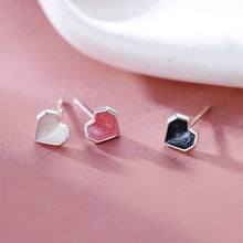 Load image into Gallery viewer, Cute Heart Stud Earrings Women Girls 925 Sterling Silver Jewellery Love Gift UK
