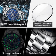 Load image into Gallery viewer, Luxury Watch for Man Quartz Sports Men Watch Waterproof Luminous Stainless Steel Chronograph Men'S Watches Clock Reloj
