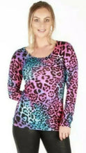 Load image into Gallery viewer, Womens Ladies Long Sleeve Stretch Plain Scoop Neck T Shirt Top Assorted 8-26
