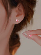 Load image into Gallery viewer, Cute Heart Stud Earrings Women Girls 925 Sterling Silver Jewellery Love Gift UK
